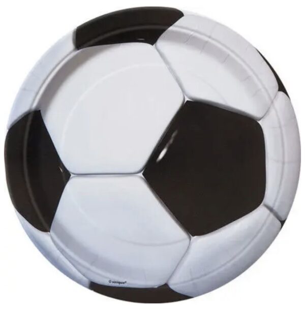 Soccer paper plates
