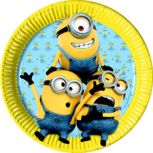 despicable me yellow paper plate 8pk
