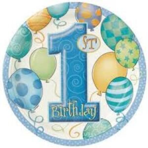 1st Boy Birthday Plate
