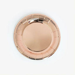 Rose gold plain paper plates