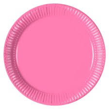 Fuchsia pink paper plates 8pk