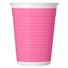 Fuschia pink plastic cup 8pk