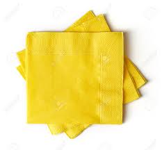 Plain yellow napkins