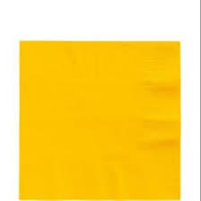Plain yellow napkins