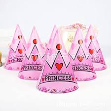 Princess crown birthday party hats 10pk