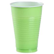 Lemon Green Plastic Cups 15pk