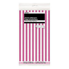 pink white stripe tablecover