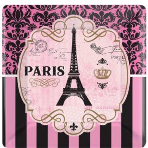 Day in paris plate 25cm square plates 8pk