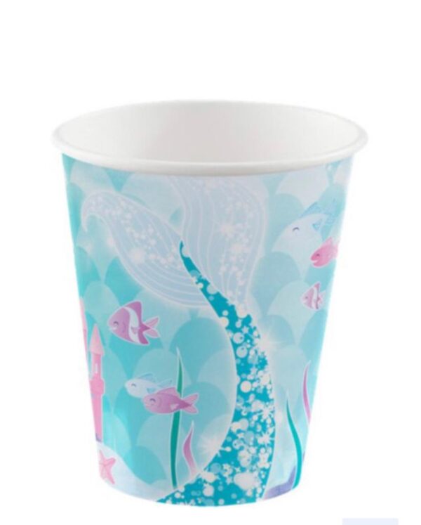Mermaid swimming paper cups