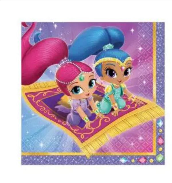 Shimmer shine luncheon napkins pk16