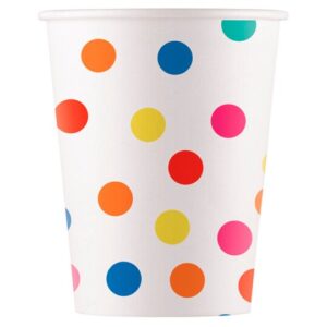 Polka dot rainbow cup 8pk