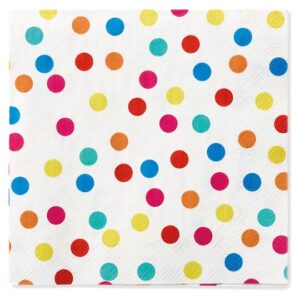 Polka dot rainbow napkins 16pk