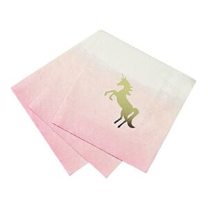 Unicorn gold foil detail napkin 16pk