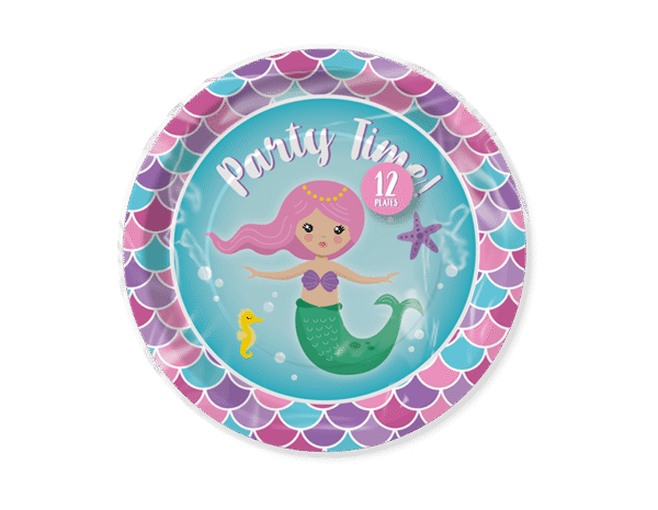 Mermaid party time plates
