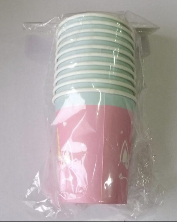 Let's party unicorn baby pink cups