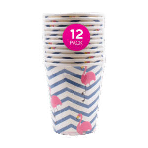 Flamingo striped cups