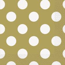 Gold dot napkins 16pk
