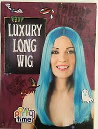 Luxury Long Blue Wig