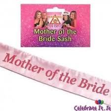 Mother of the bride sash