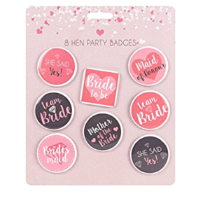 8 hen party badges