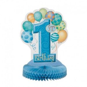1st Birthday Honeycomb Centerpiece Blue