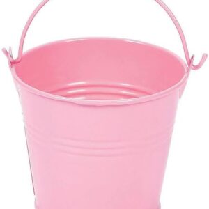 Pale Pink Medium Metal Bucket