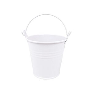 White Medium Metal Bucket