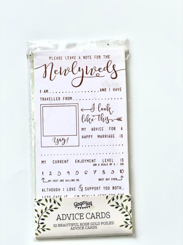 Wedding Advice Cards