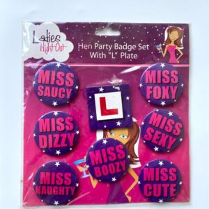Hen Party Badge Er with L Plate