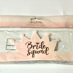 Bride squad paper crowns 8pk