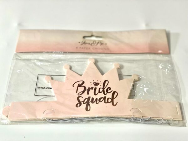 Bride squad paper crowns 8pk