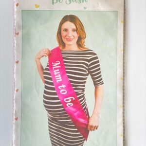 Mum to be pink sash