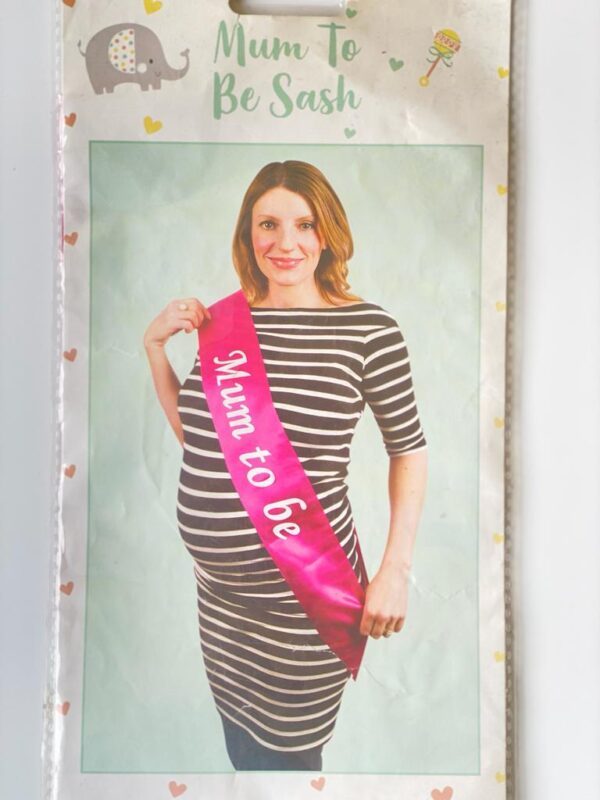 Mum to be pink sash