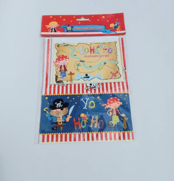 10 pirates party bags and invites