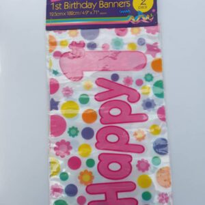 2 pack birthday girl banners