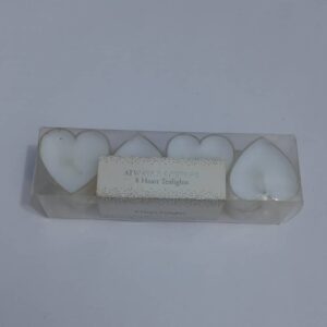 8 heart tealights candles
