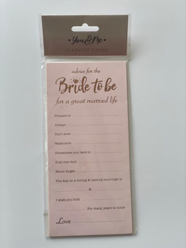 Bridal Shower Advice Card