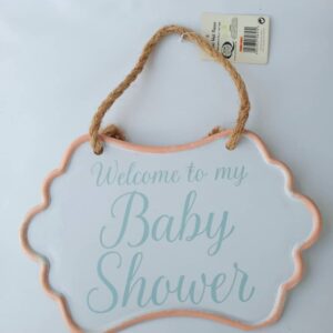 baby shower metal wall plaque