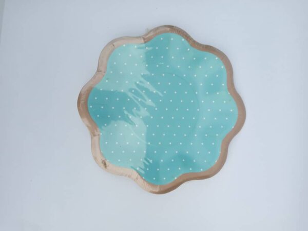 blue white polka dots paper plates 8pk