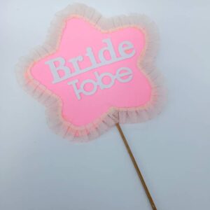 bride to be baby pink prop stick