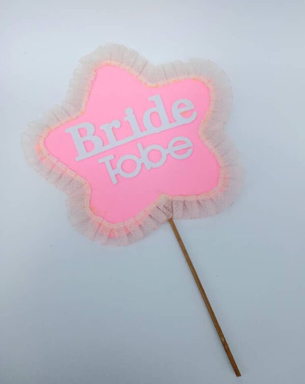 bride to be baby pink prop stick