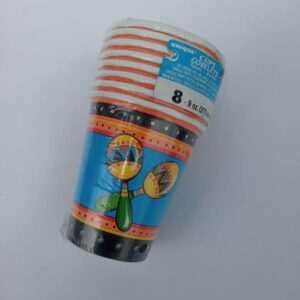 fiesta yellow blue cups 8pk