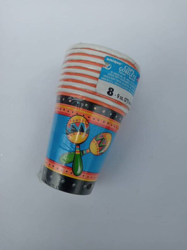 fiesta yellow blue cups 8pk