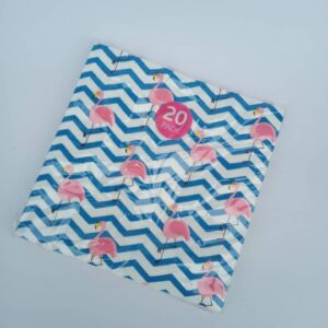 flamingo striped napkins 20pack