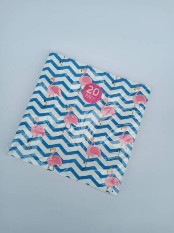 flamingo striped napkins 20pack