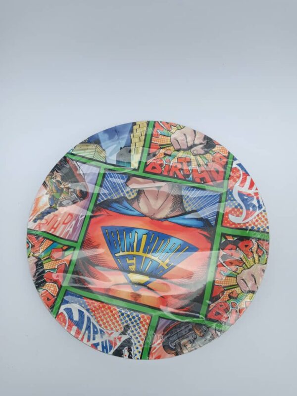 happy bday superman paper plates 8pk