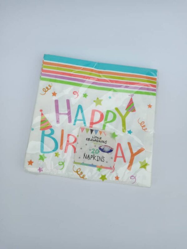 happy birthday napkins 20pk