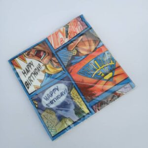 happy birthday superman napkins 16pk