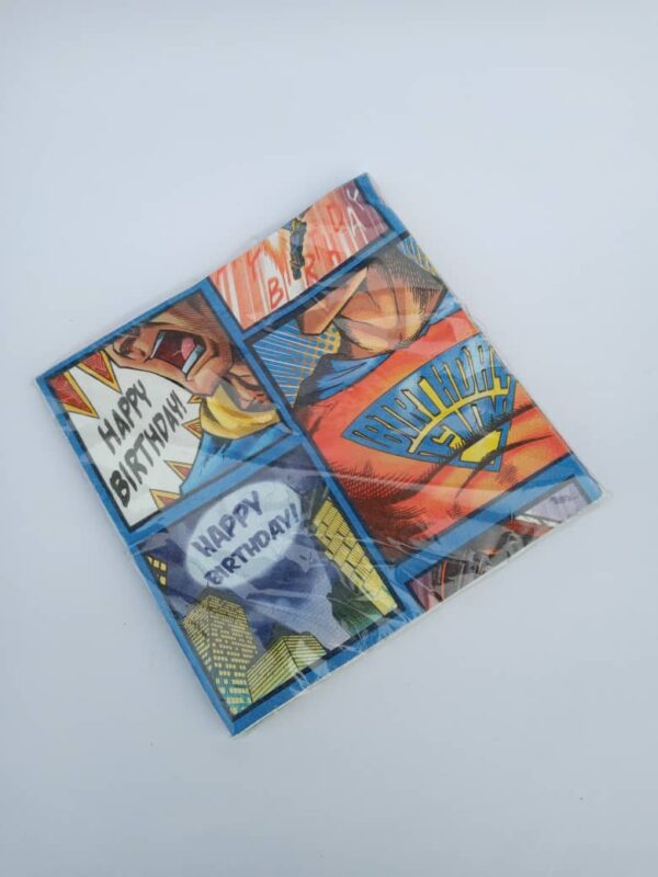 happy birthday superman napkins 16pk