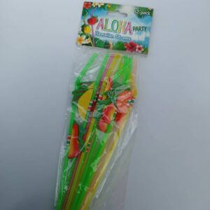 hawaian aloha straws 12pk